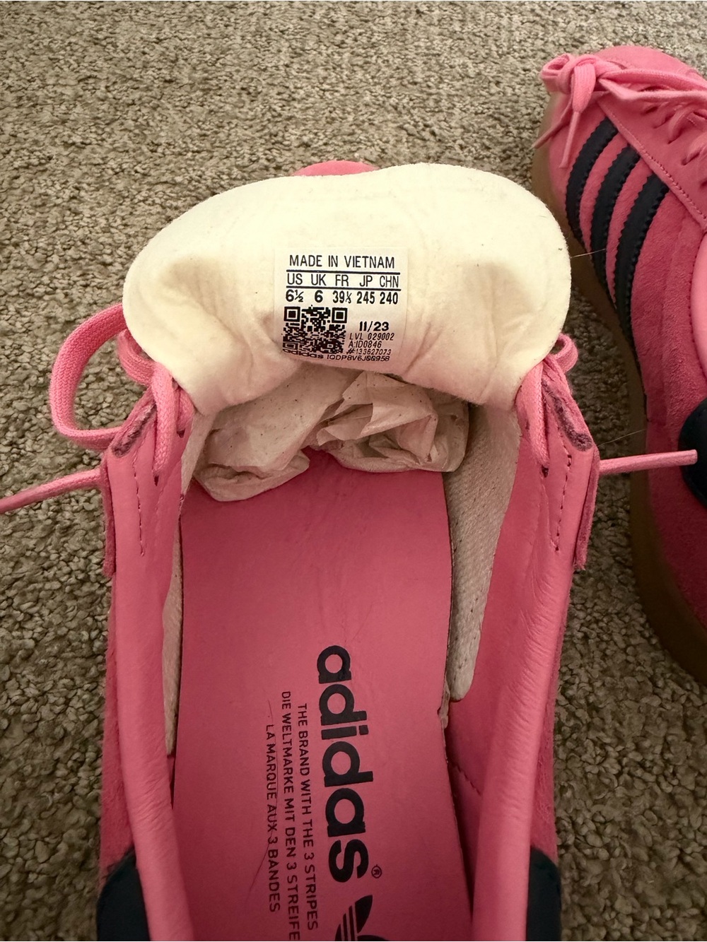 Adidas Gazelle Sneakers Bliss Pink Dark Blue - Picture 7 of 7